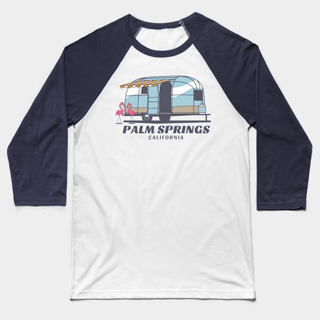 Palm Springs California Baseball T-Shirt by TravelBadge